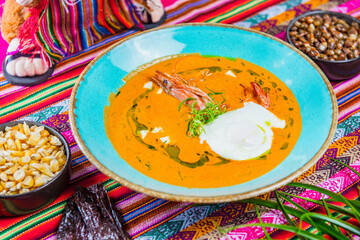 Peruvian Chupe Cream Soup With Shrimps