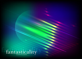 Flat vector. Minimal geometric background. Dynamic shapes composition. Eps10 vector.