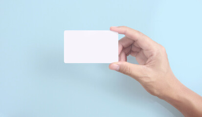 Hand holding virtual card with your