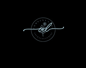 Obraz na płótnie Canvas Letter OD Luxury logo design collection