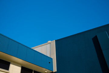 blue warehouse building