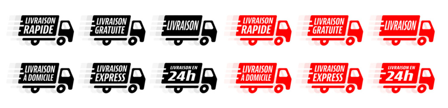 Picto camion livraison (s&eacute;rie de 6)	