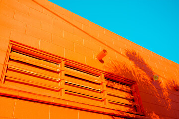 orange brick wall