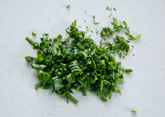 fresh herbs in a bowl