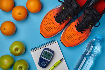Healthy lifestyle concept for weight loss. Glucose control