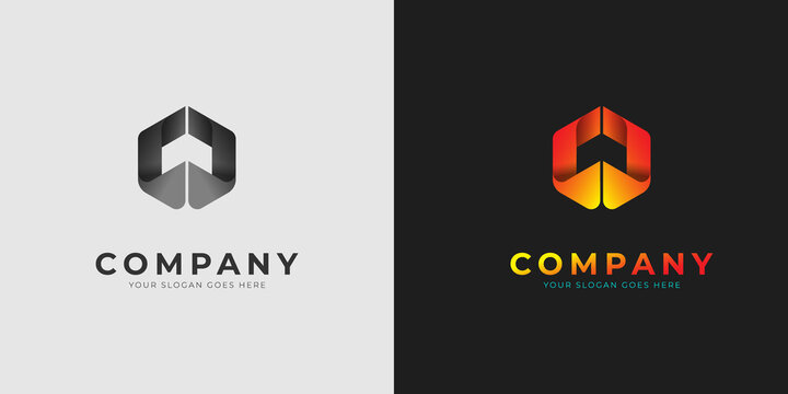 vector abstract hexagonal logo design illustration,usable for company branding, corporate,industry technology .usable web icon