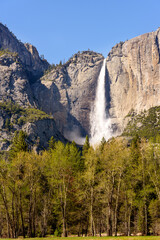 Fototapeta na wymiar Yosemite Falls in Springtime, Yosemeti National Park, Holiday with nNature