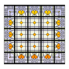 Art Nouveau Antique Stained Glass vector design