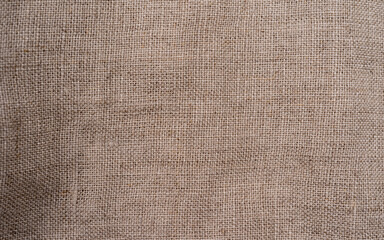 Plakat Hessian sackcloth woven fabric texture background
