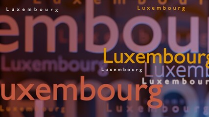 Abstract Luxembourg 3D TEXT Rendered Poster (3D Artwork)