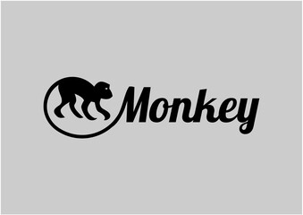 logo design with image of a cute monkey © Deni