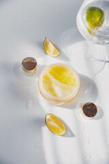 Skin care face mask jar with lemon and honey, hydrate your skin with luxury skin care with lemon, lime, honey and water