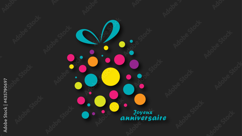 Sticker joyeux anniversaire