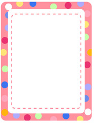 Empty colourful frame banner template