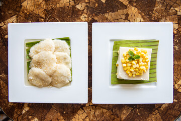 Authentic Filipino Merienda Palitaw and Maja Blanca