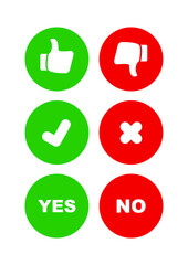 yes and no buttons	
