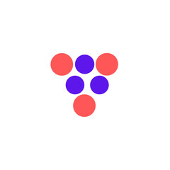 The logo is red and blue