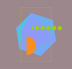 Crystal consisting of small particles. Object with dots. Molecular grid. 3d vector illustration. Futuristic connection structure for education and science.