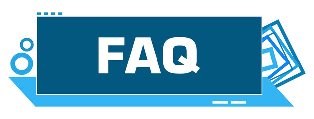 FAQ - Frequently Asked Questions Blue Borders Squares Right Horizontal 