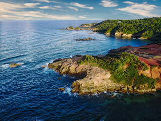 Red Rock volcanic headland, Calibishie, Dominica, Caribbean