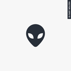 Alien, premium quality flat icon