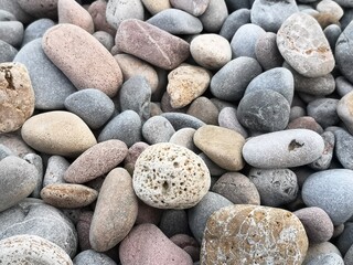 Beach pebbles wallpaper by the mediterranean coast