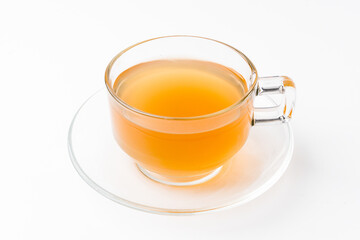 Hot drinks isolated on a white background.