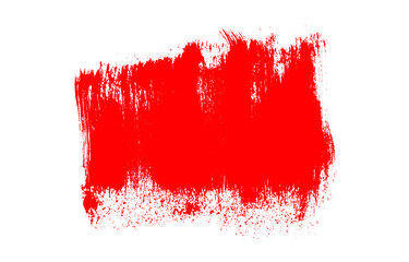 Gemalte unordentliche Farbfläche in rot