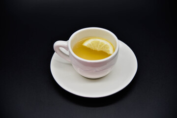 A cup of lemon tea. 