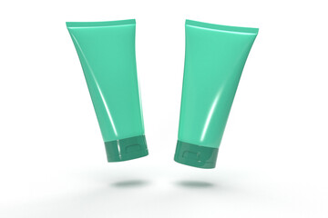 Close up beauty care packaging mockup.