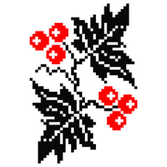 vector ethnic folk Ukrainian minimalistic pattern isolated on white background. a traditional element of the Ukrainian embroidered shirt - vyshyvanka. can be used as design and decoration elements.