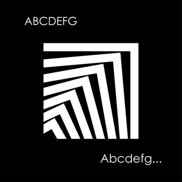 minimal black logo of geometric shapes located at different angles