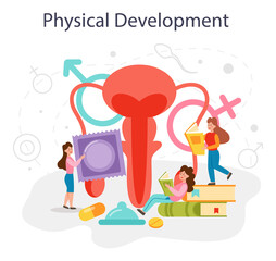 Sexual education concept. Sexual health lesson for young people.