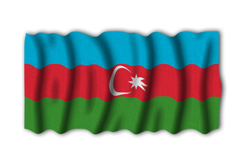 Azerbaijan 3D rendering flag of the world to study