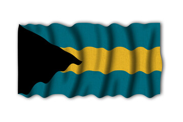 Bahamas 3D rendering flag of the world to study