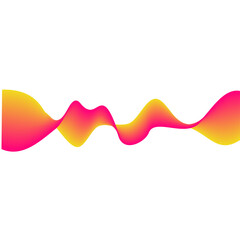 Neon flowing wave. gradient abstract shapes isolated on white. Green, pink and yellow vibrant fluid colors. Vector set