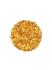 fried minced garlic on white background