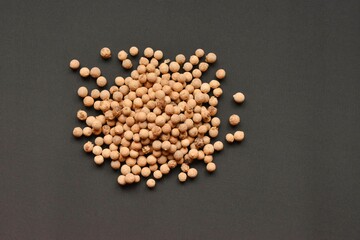 White pepper isolated on black background