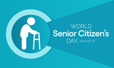 The World Senior Citizen's Day is observed on August 21 each year. The day is known to increase awareness of the factors and issues that affect older adults, such as age deterioration. Vector art