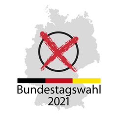 Bundestagswahl Kreuz rot
