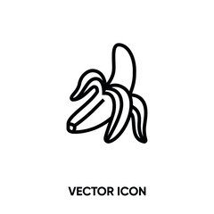 Banana vector icon. Modern, simple flat vector illustration for website or mobile app. Banana symbol, logo illustration. Pixel perfect vector graphics	
