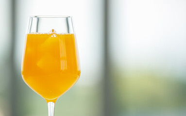 Glasses of cold orange juice