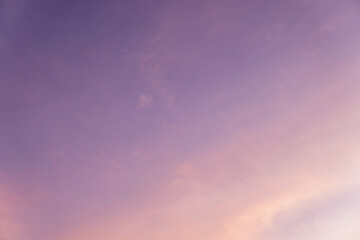 Purple pink sky in the early morning