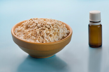 Yogurt mask oats and essencial oil