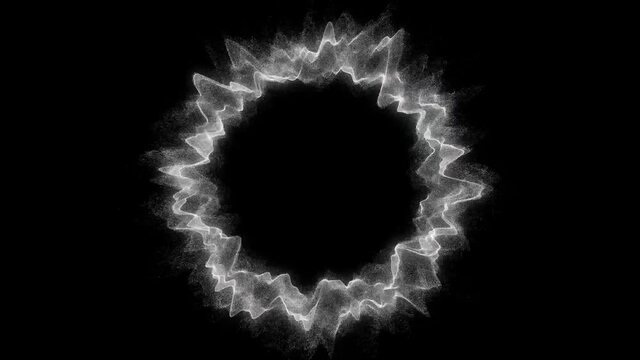 [4K]White particles that form a circle in the center