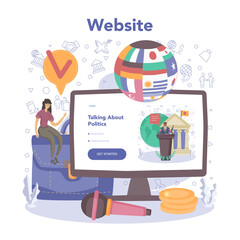 Politician online service or platform. Idea of election and governement.