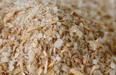 animal feed made from finely ground rice seed husks