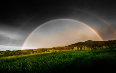 Zelfklevend Fotobehang rainbow after storm © Vera Kuttelvaserova
