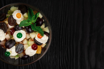Healthy fresh fruit summer salad