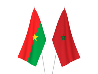 Morocco and Burkina Faso flags